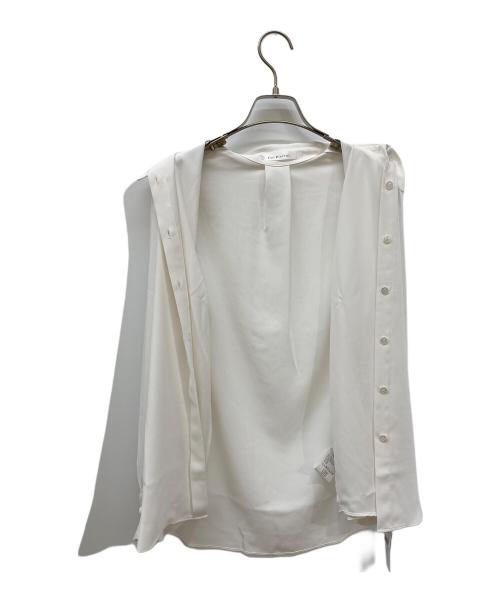 Col Pierrot（コルピエロ）Col Pierrot (コルピエロ) ビッグカラージョーゼットブラウス ホワイト サイズ:FREEの古着・服飾アイテム