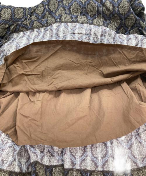 UHURU（ウフル）UHURU (ウフル) ダマスク柄スカート グレー×ブルー サイズ:XSの古着・服飾アイテム