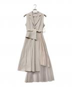 Snidelスナイデル）の古着「スイッチングデザインワンピース」｜ピンクベージュ