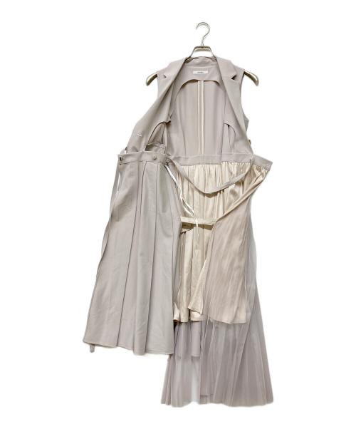 Snidel（スナイデル）Snidel (スナイデル) スイッチングデザインワンピース ピンクベージュ 未使用品の古着・服飾アイテム
