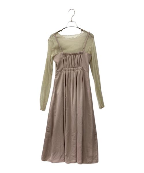 idem（イデム）idem (イデム) glitter×flower pretty lace dress ピンク サイズ:Fの古着・服飾アイテム