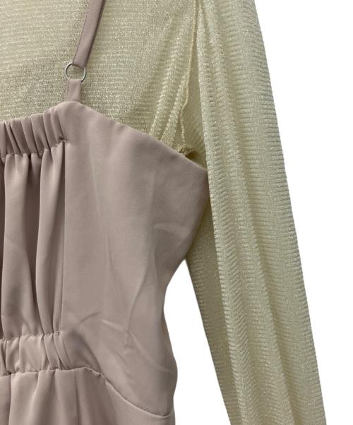 idem（イデム）idem (イデム) glitter×flower pretty lace dress ピンク サイズ:Fの古着・服飾アイテム