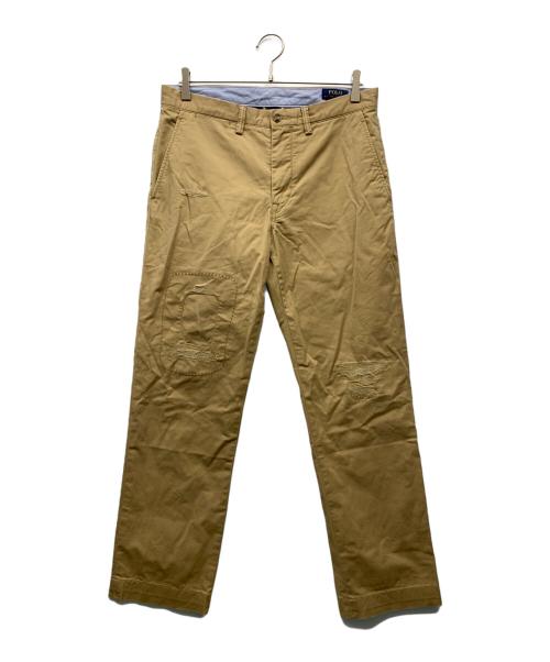 POLO RALPH LAUREN（ポロ・ラルフローレン）POLO RALPH LAUREN (ポロ・ラルフローレン) リペア加工チノパン ブラウン サイズ:32の古着・服飾アイテム