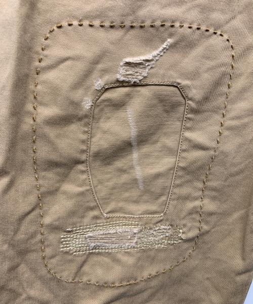 POLO RALPH LAUREN（ポロ・ラルフローレン）POLO RALPH LAUREN (ポロ・ラルフローレン) リペア加工チノパン ブラウン サイズ:32の古着・服飾アイテム