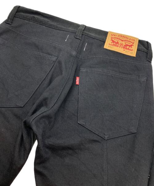 eYe COMME des GARCONS JUNYAWATANABE MAN（アイ コム デ ギャルソン ジュンヤ ワタナベ マン）eYe COMME des GARCONS JUNYAWATANABE MAN (アイ コム デ ギャルソン ジュンヤ ワタナベ マン) LEVI'S (リーバイス) ホースレザー切替パンツ ブラック サイズ:XSの古着・服飾アイテム