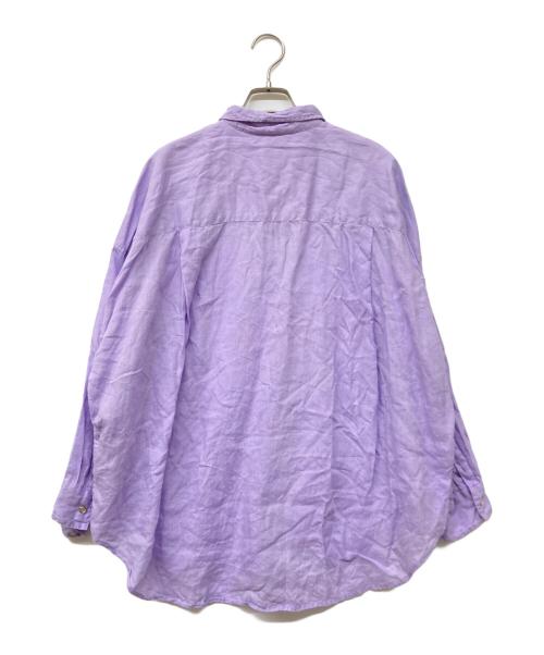 Spick and Span（スピック＆スパン）Spick and Span (スピックアンドスパン) 80リネンカシュクールビッグシャツ バイオレット サイズ:‐の古着・服飾アイテム