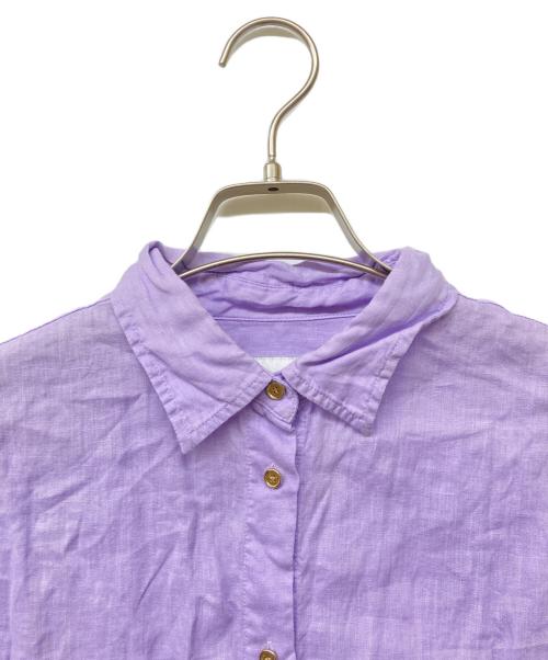 Spick and Span（スピック＆スパン）Spick and Span (スピックアンドスパン) 80リネンカシュクールビッグシャツ バイオレット サイズ:‐の古着・服飾アイテム