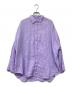 Spick and Span（スピックアンドスパン）の古着「80リネンカシュクールビッグシャツ」｜バイオレット