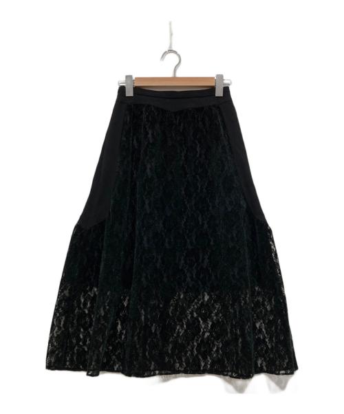 LOKITHO（ロキト）LOKITHO (ロキト) 切替レーススカート ブラック サイズ:1の古着・服飾アイテム