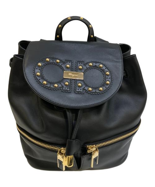 Salvatore Ferragamo（サルヴァトーレ フェラガモ）Salvatore Ferragamo (サルヴァトーレ フェラガモ) ガンチーニリュック ブラックの古着・服飾アイテム