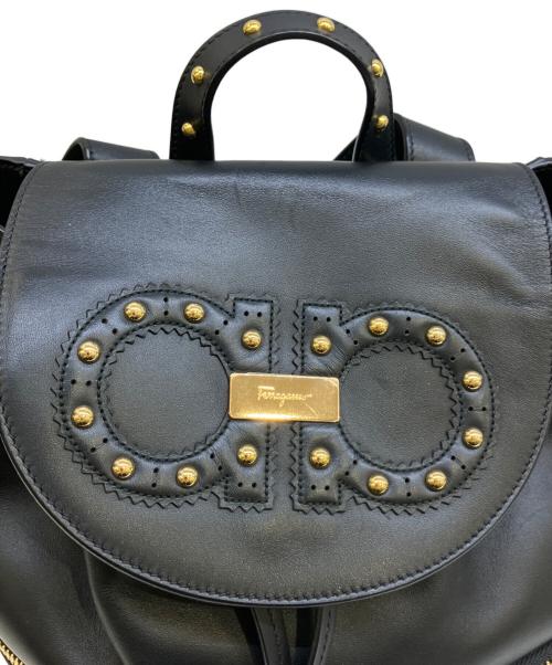 Salvatore Ferragamo（サルヴァトーレ フェラガモ）Salvatore Ferragamo (サルヴァトーレ フェラガモ) ガンチーニリュック ブラックの古着・服飾アイテム