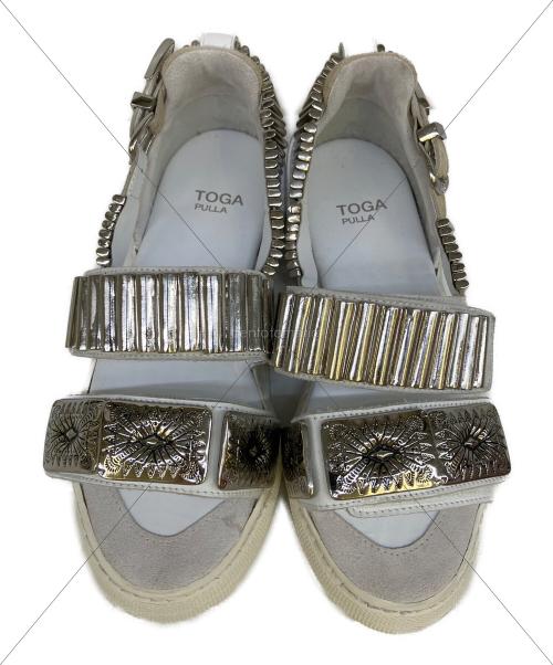 TOGA PULLA（トーガ プルラ）TOGA PULLA (トーガ プルラ) METAL SNEAKER SANDALS ホワイト サイズ:35の古着・服飾アイテム