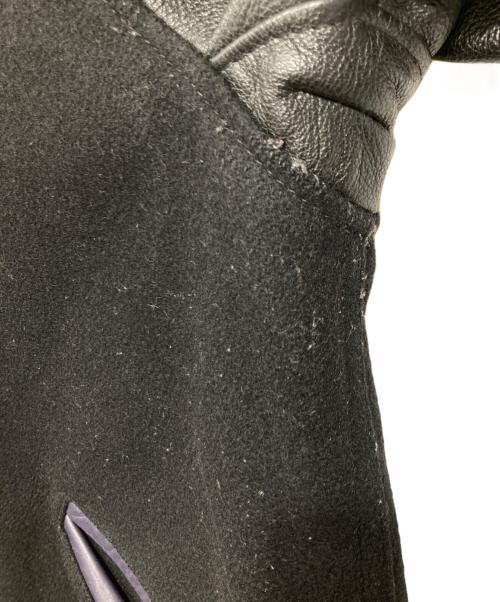 skookum（スクーカム）skookum (スクーカム) ウールｘレザーフーディスタジャン ブラック サイズ:32の古着・服飾アイテム