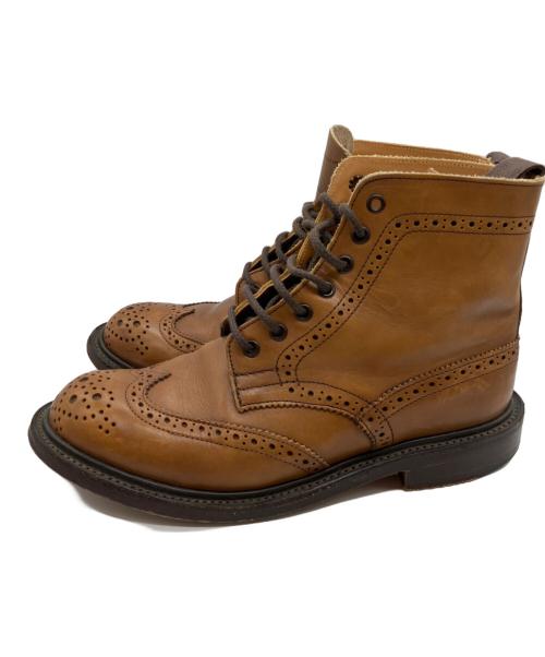 Tricker's（トリッカーズ）Tricker's (トリッカーズ) ウイングチップ カントリーブーツ ベージュ サイズ:4の古着・服飾アイテム
