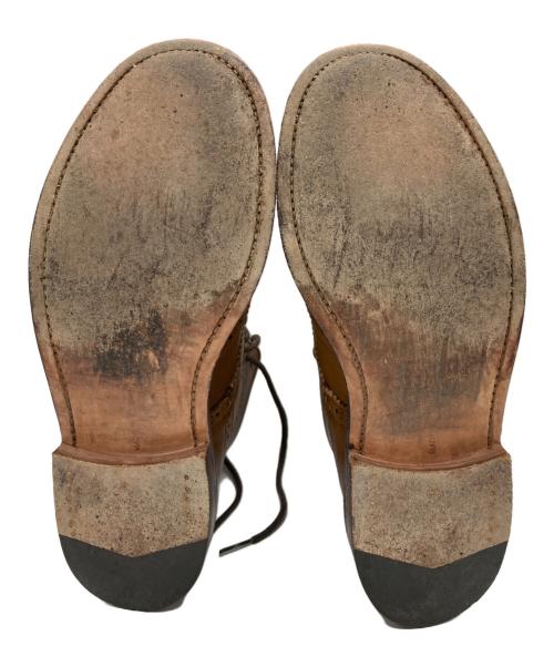 Tricker's（トリッカーズ）Tricker's (トリッカーズ) ウイングチップ カントリーブーツ ベージュ サイズ:4の古着・服飾アイテム