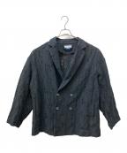 MAISON SPECIALメゾンスペシャル）の古着「リーフレースプライムオーバーダブルテーラードジャケット」｜ブラック