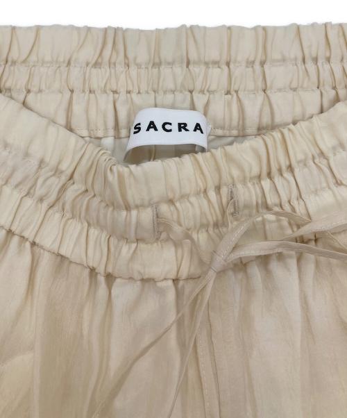 SACRA（サクラ）SACRA (サクラ) SILK NYLON ORGANDY PANTS ベージュ サイズ:36の古着・服飾アイテム