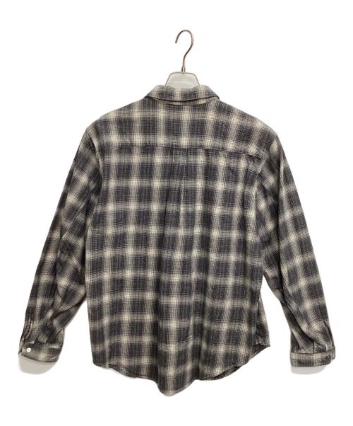 TATTOO STUDIO YAMADA（タトゥースタジオヤマダ）TATTOO STUDIO YAMADA (タトゥースタジオヤマダ) オンブレチェックシャツ グレー サイズ:XLの古着・服飾アイテム