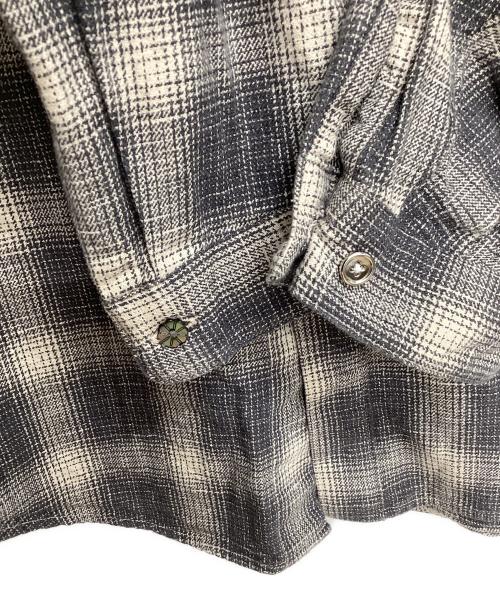 TATTOO STUDIO YAMADA（タトゥースタジオヤマダ）TATTOO STUDIO YAMADA (タトゥースタジオヤマダ) オンブレチェックシャツ グレー サイズ:XLの古着・服飾アイテム