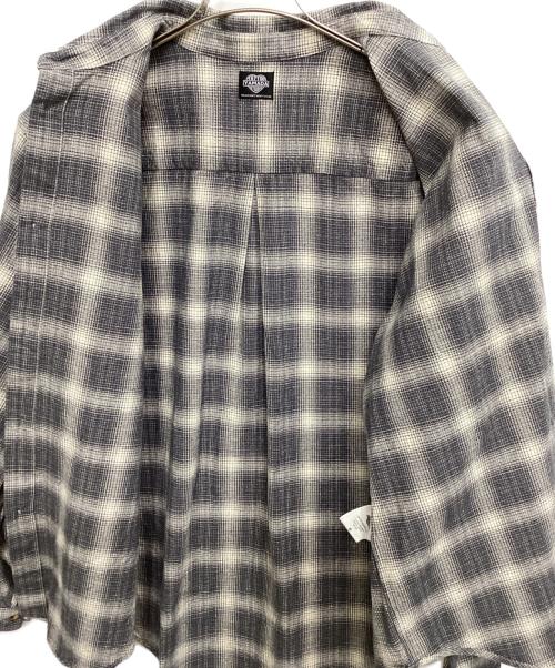 TATTOO STUDIO YAMADA（タトゥースタジオヤマダ）TATTOO STUDIO YAMADA (タトゥースタジオヤマダ) オンブレチェックシャツ グレー サイズ:XLの古着・服飾アイテム