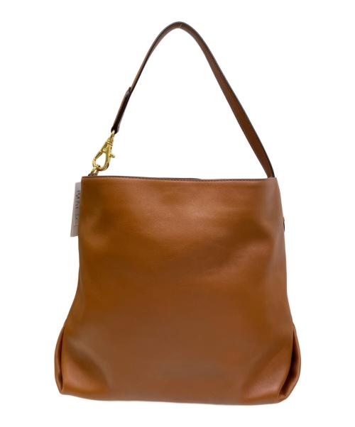 LAUREN RALPH LAUREN（ローレンラルフローレン）LAUREN RALPH LAUREN (ローレンラルフローレン) レザー ラージ Kassie ショルダー バッグ ブラウンの古着・服飾アイテム