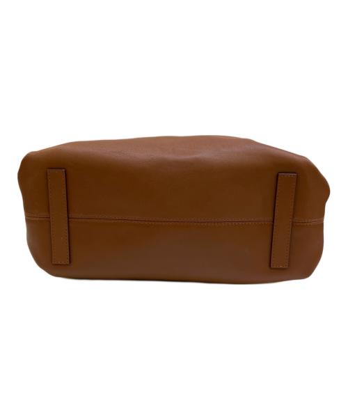 LAUREN RALPH LAUREN（ローレンラルフローレン）LAUREN RALPH LAUREN (ローレンラルフローレン) レザー ラージ Kassie ショルダー バッグ ブラウンの古着・服飾アイテム