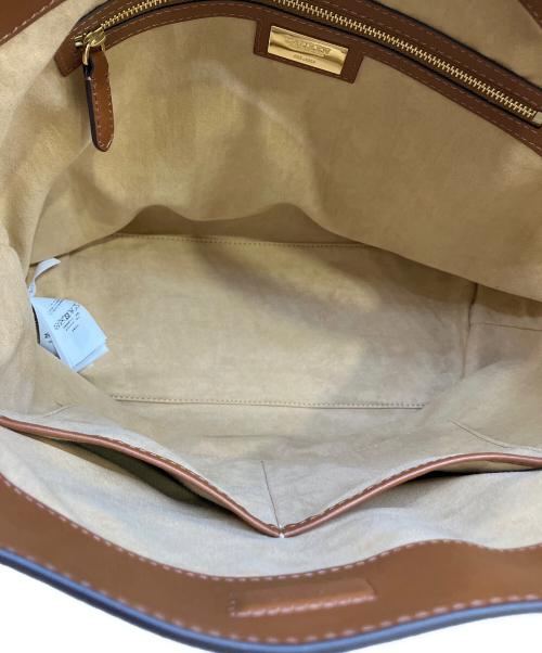 LAUREN RALPH LAUREN（ローレンラルフローレン）LAUREN RALPH LAUREN (ローレンラルフローレン) レザー ラージ Kassie ショルダー バッグ ブラウンの古着・服飾アイテム