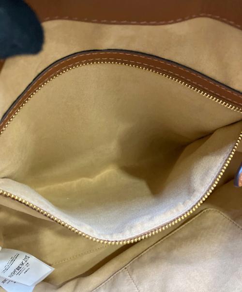 LAUREN RALPH LAUREN（ローレンラルフローレン）LAUREN RALPH LAUREN (ローレンラルフローレン) レザー ラージ Kassie ショルダー バッグ ブラウンの古着・服飾アイテム