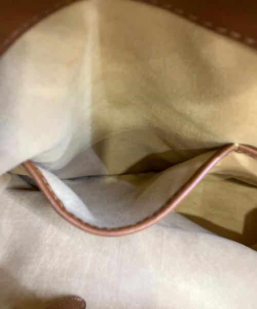 LAUREN RALPH LAUREN（ローレンラルフローレン）LAUREN RALPH LAUREN (ローレンラルフローレン) レザー ラージ Kassie ショルダー バッグ ブラウンの古着・服飾アイテム