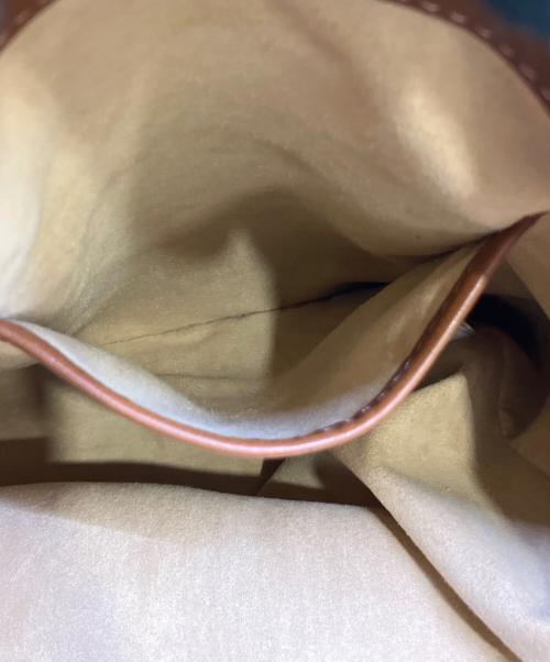 LAUREN RALPH LAUREN（ローレンラルフローレン）LAUREN RALPH LAUREN (ローレンラルフローレン) レザー ラージ Kassie ショルダー バッグ ブラウンの古着・服飾アイテム