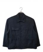 EULLAエウラ）の古着「NEP WARM JERSEY CPO BLOUSON」｜ネイビー