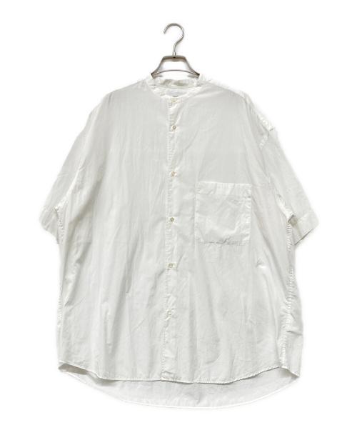 Graphpaper（グラフペーパー）Graphpaper (グラフペーパー) BROAD S/S OVERSIZED BAND COLLAR SHIRT ホワイト サイズ:Freeの古着・服飾アイテム