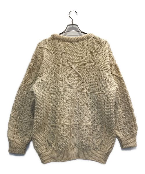 COUNTRY CLUB（カントリークラブ）COUNTRY CLUB (カントリークラブ) フィッシャーマンアランニット/ケーブル柄ニット アイボリー サイズ:XLの古着・服飾アイテム