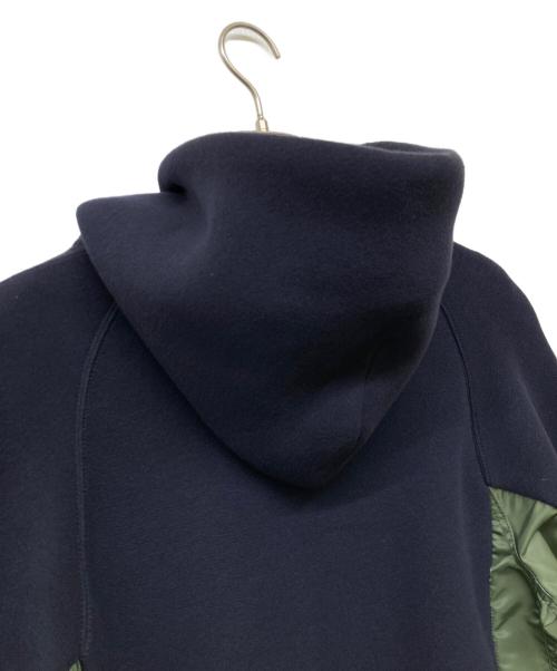 sacai（サカイ）sacai (サカイ) Sponge Sweat MA-1 Hoodie ネイビー×カーキ サイズ:size1の古着・服飾アイテム