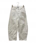 &RCアンドアールシー）の古着「カーヴィーデニムパンツ」｜ホワイト