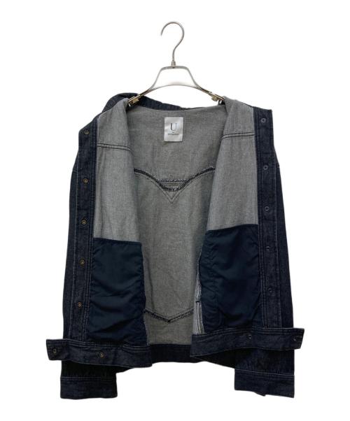 U by SPICK&SPAN（ユー バイ スピック＆スパン）U by Spick&Span (ユー バイ スピック＆スパン) バックハートデニムジャケット ブラック サイズ:38の古着・服飾アイテム