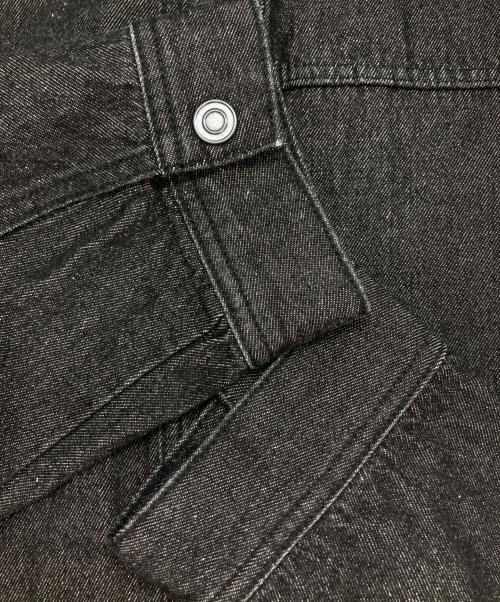 U by SPICK&SPAN（ユー バイ スピック＆スパン）U by Spick&Span (ユー バイ スピック＆スパン) バックハートデニムジャケット ブラック サイズ:38の古着・服飾アイテム
