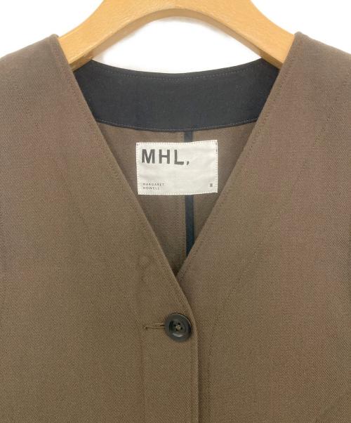 MHL（エムエイチエル）MHL (エムエイチエル) コットンウールワンピース カーキ サイズ:Ⅱの古着・服飾アイテム