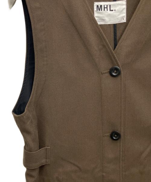 MHL（エムエイチエル）MHL (エムエイチエル) コットンウールワンピース カーキ サイズ:Ⅱの古着・服飾アイテム