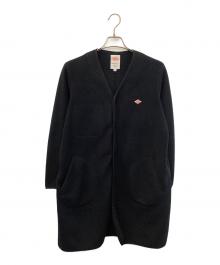 DANTON（ダントン）の古着「ノーカラーフリースジャケット」｜ブラック