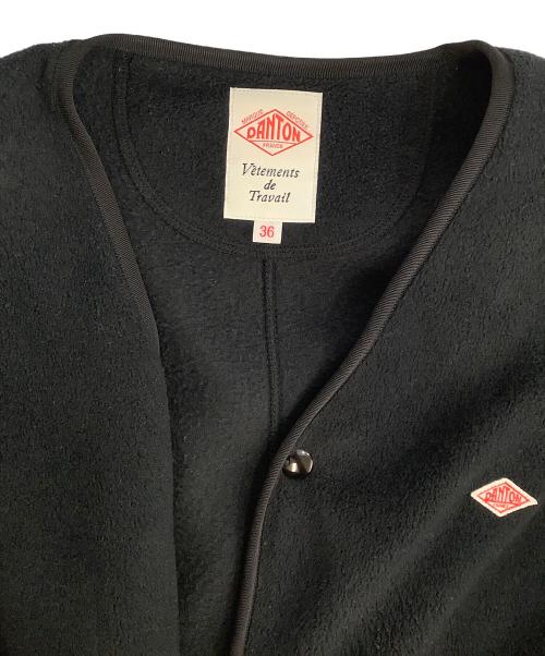 DANTON（ダントン）DANTON (ダントン) ノーカラーフリースジャケット ブラック サイズ:36の古着・服飾アイテム