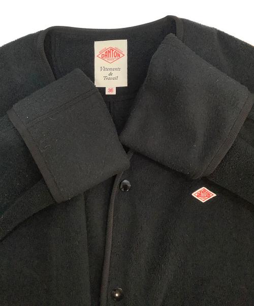 DANTON（ダントン）DANTON (ダントン) ノーカラーフリースジャケット ブラック サイズ:36の古着・服飾アイテム