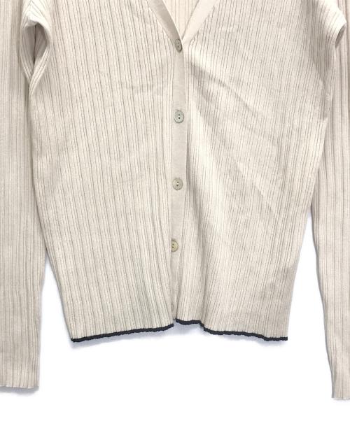 WEEKEND Max Mara（ウィークエンド マックスマーラ）Weekend Max Mara (ウィークエンド マックスマーラ) リブニットカーディガン ベージュ サイズ:Lの古着・服飾アイテム