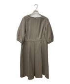 23区ニジュウサンク）の古着「ドライタッチスラブツイルワンピース」｜ブラウン