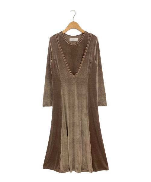 NORD CADRE（ノールケアド）NORD CADRE (ノールケアド) ベロアアンサンブルドレス ブラウン サイズ:ＳＩＺＥ　Ｍ 未使用品の古着・服飾アイテム