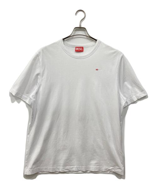 DIESEL（ディーゼル）DIESEL (ディーゼル) マイクロロゴTシャツ ホワイト サイズ:Lの古着・服飾アイテム