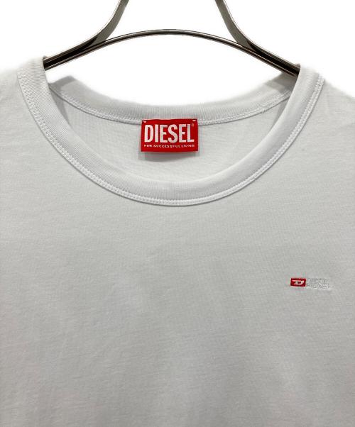 DIESEL（ディーゼル）DIESEL (ディーゼル) マイクロロゴTシャツ ホワイト サイズ:Lの古着・服飾アイテム