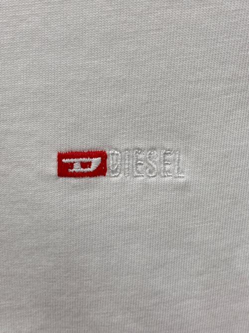 DIESEL（ディーゼル）DIESEL (ディーゼル) マイクロロゴTシャツ ホワイト サイズ:Lの古着・服飾アイテム