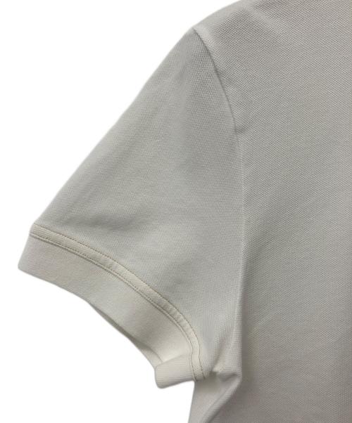 LACOSTE（ラコステ）LACOSTE (ラコステ) ストライプリブニットカラーストレッチポロシャツ ホワイト サイズ:Sの古着・服飾アイテム