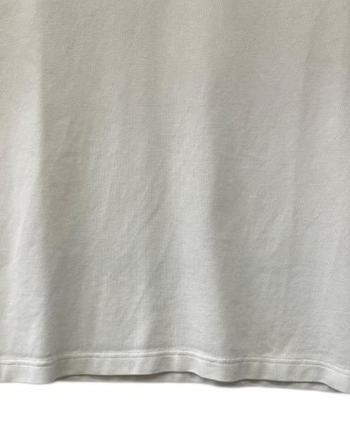 LACOSTE（ラコステ）LACOSTE (ラコステ) ストライプリブニットカラーストレッチポロシャツ ホワイト サイズ:Sの古着・服飾アイテム